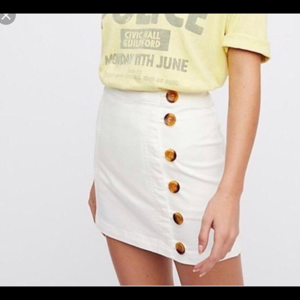 White Free People skirt
